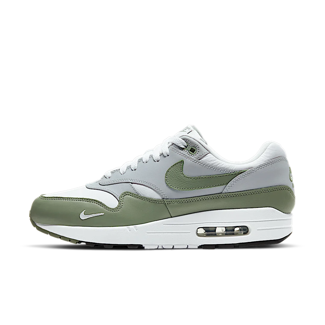 Nike Air Max 1 Spiral Sage, White/Spiral Sage-Wolf Grey-Black (DB5074-100)