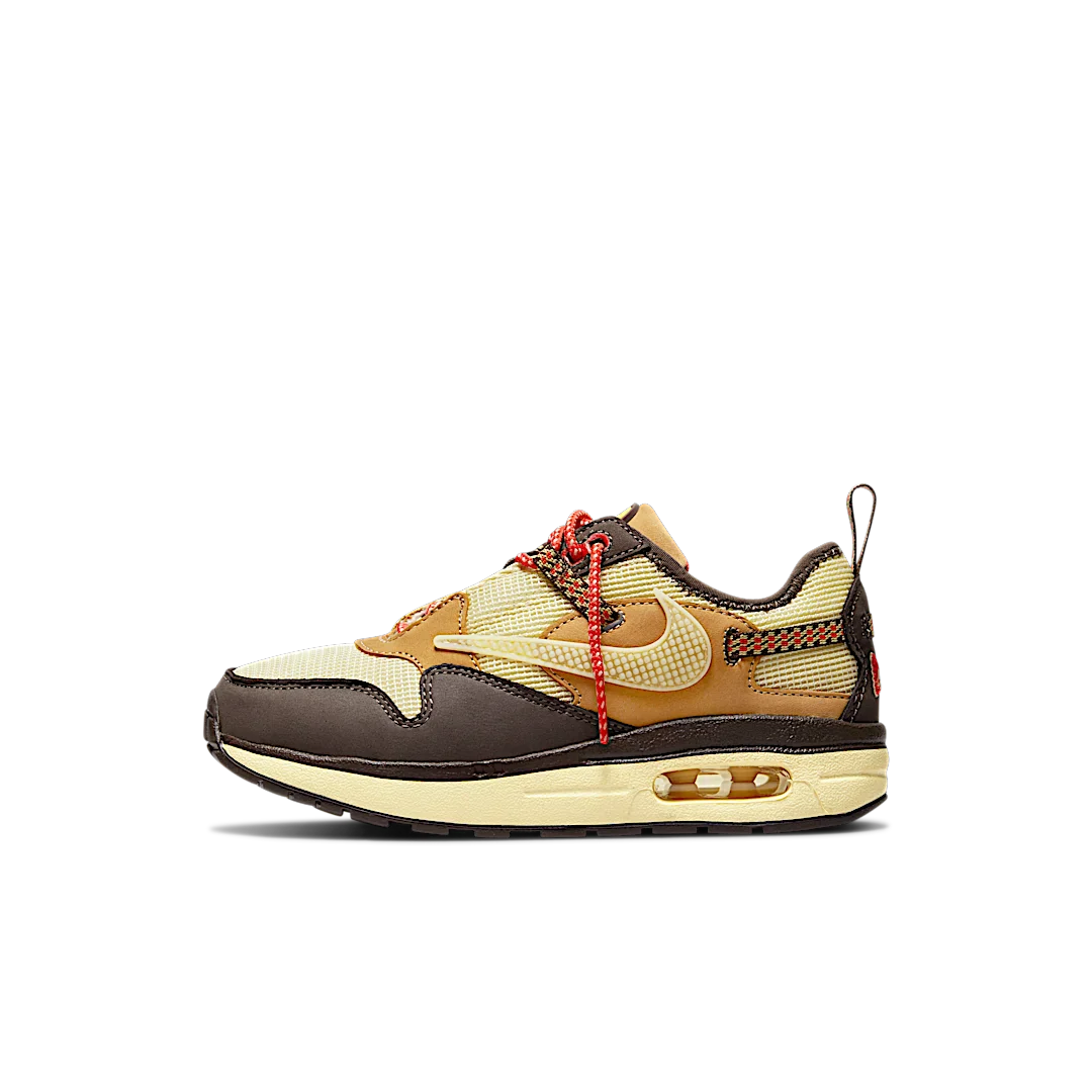 Nike Air Max 1 Travis Scott Cactus Jack Baroque Brown (PS), Baroque Brown/Lemon Drop/Wheat/Chile Red (DN4169-200)