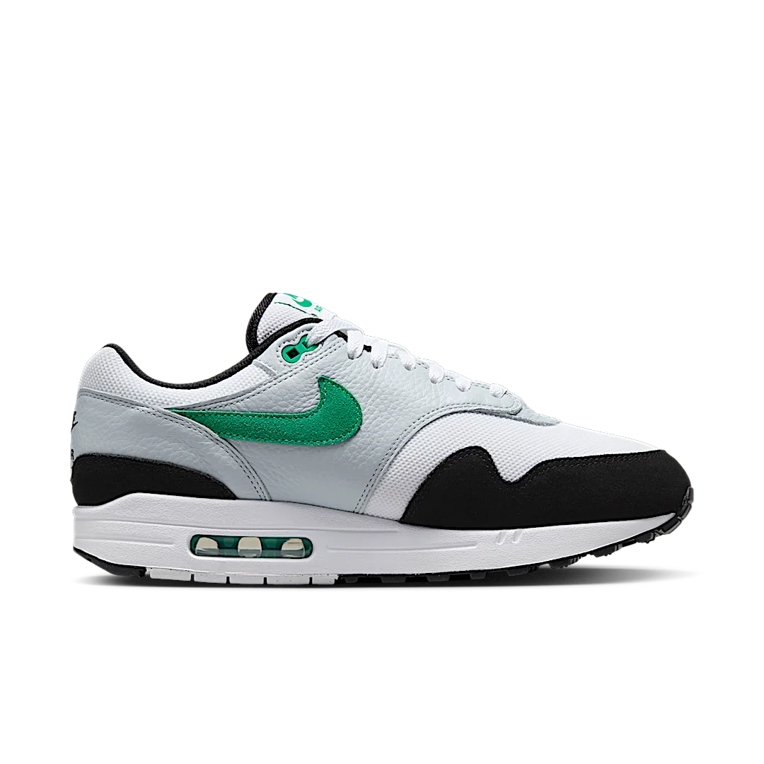 Nike Air Max 1 White Black Stadium Green, White/Pure Platinum/Black/Stadium Green (FN6952-100)