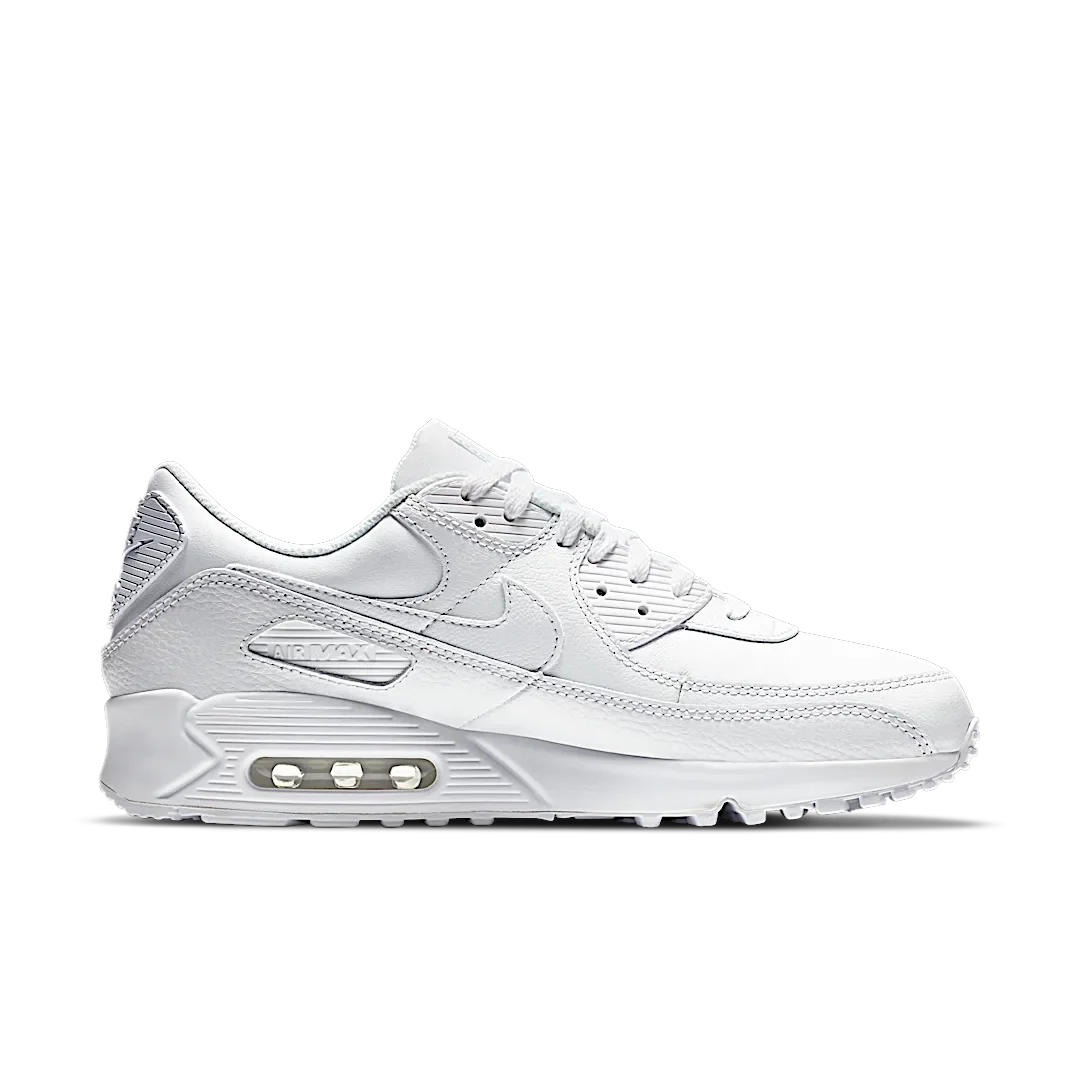 Nike Air Max 90 Leather Triple White, White/White-White (CZ5594-100)