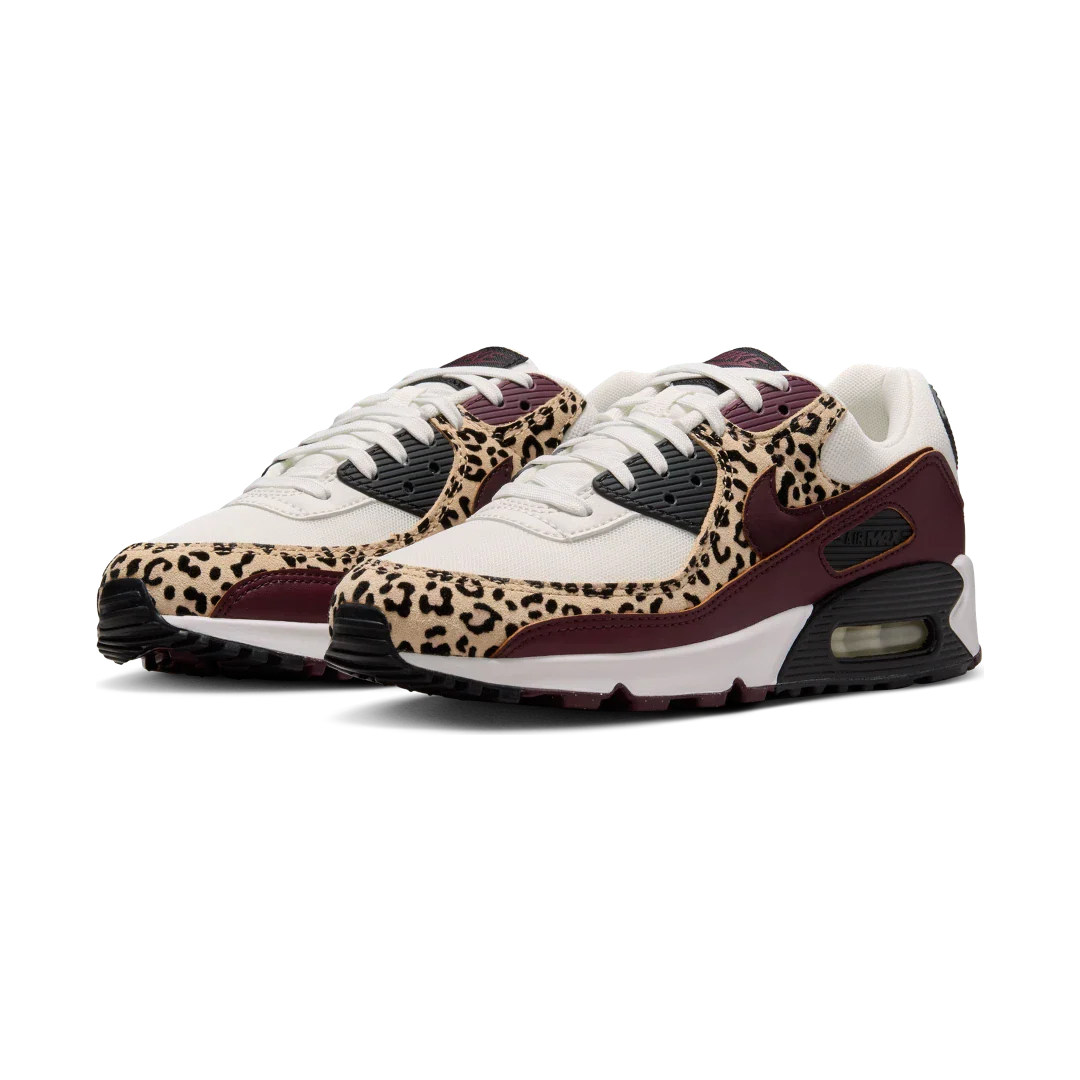 Nike Air Max 90 Leopard Burgundy, Sail/Burgundy Crush/Velvet Brown (IF1619-102)