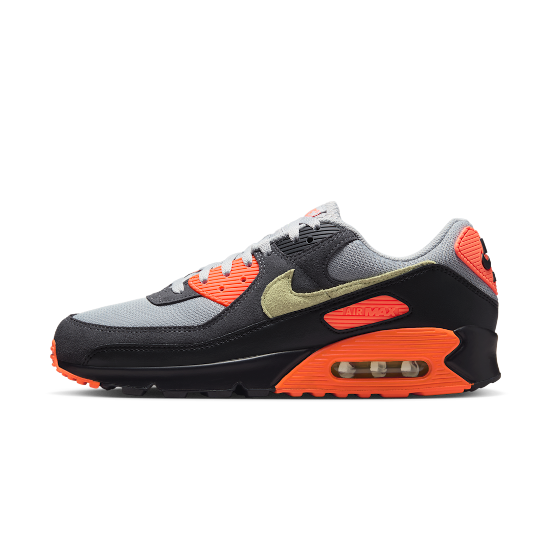 Nike Air Max 90 Light Smoke Grey Hyper Crimson Limelight
