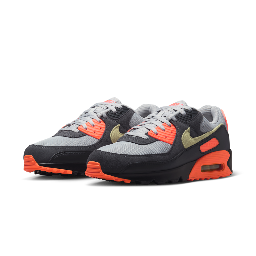 Nike Air Max 90 Light Smoke Grey Hyper Crimson Limelight