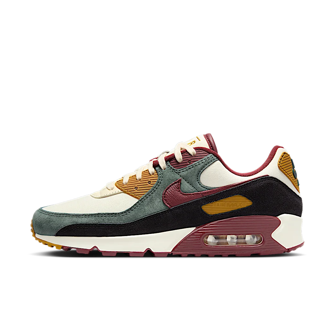 Nike Air Max 90 Premium Coconut Milk Vintage Green, Coconut Milk/Vintage Green/Black/Dark Team Red (HQ3609-113)