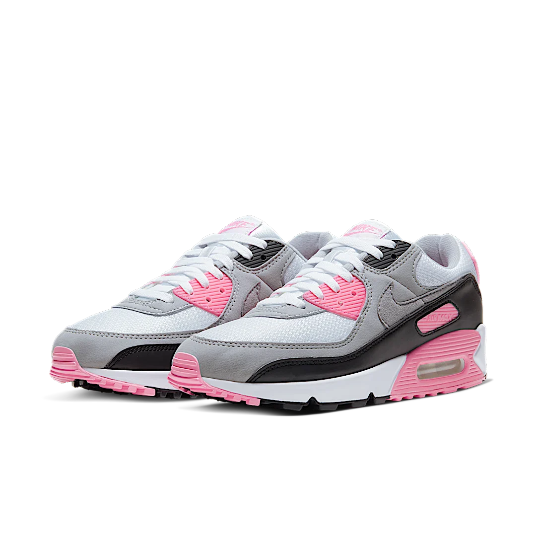 Nike Air Max 90 Recraft Rose, White/Rose-Black-Particle Grey (CD0881-101)