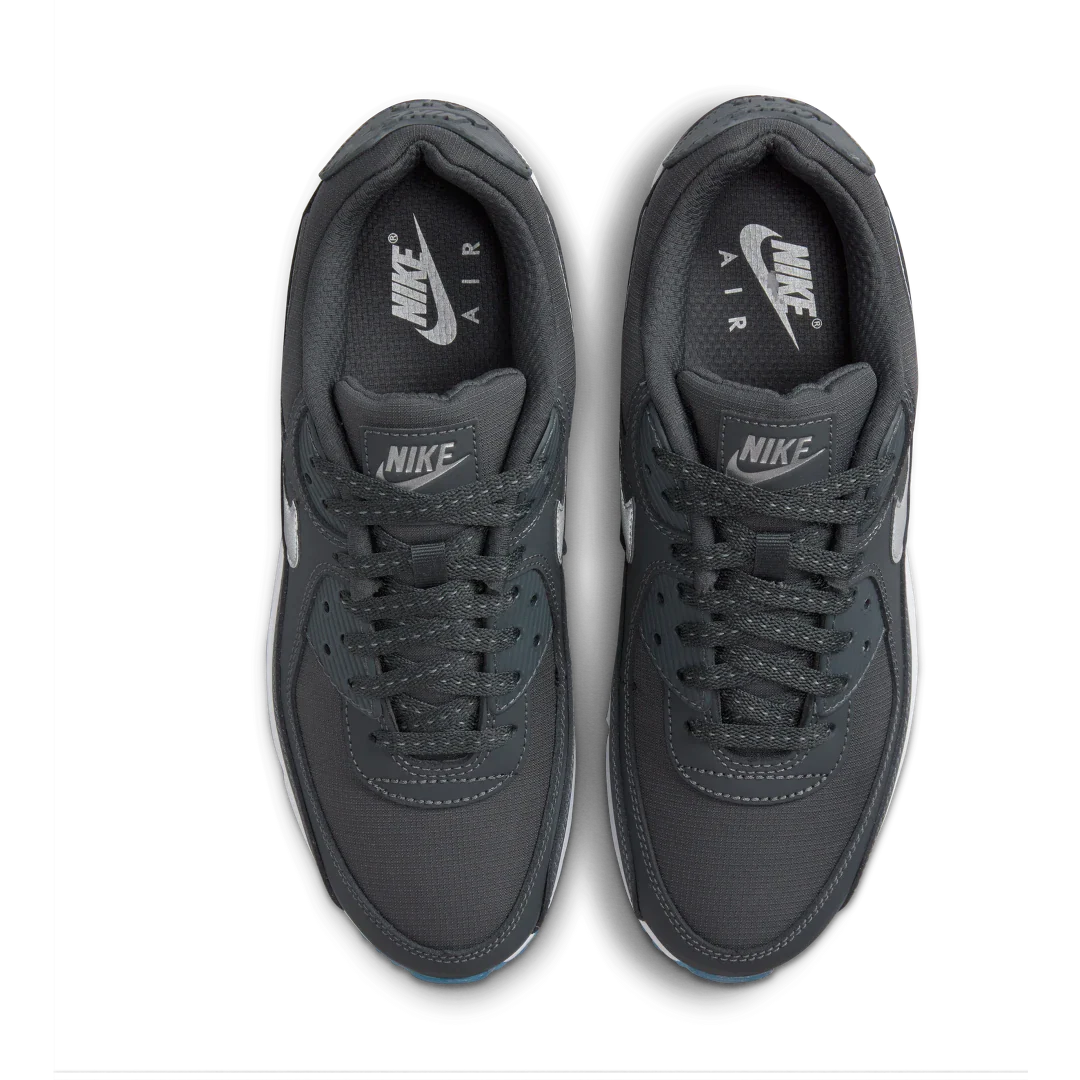 Nike Air Max 90 Reflective Swoosh Anthracite Industrial Blue, Anthracite/Industrial Blue/White/Reflect Silver (FV0381-001)