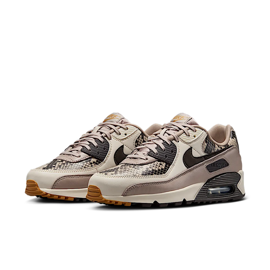 Nike Air Max 90 SE Tan Snakeskin, Malt/Velvet Brown/Multi-Color/Light Orewood Brown/Flax (HF1212-200)