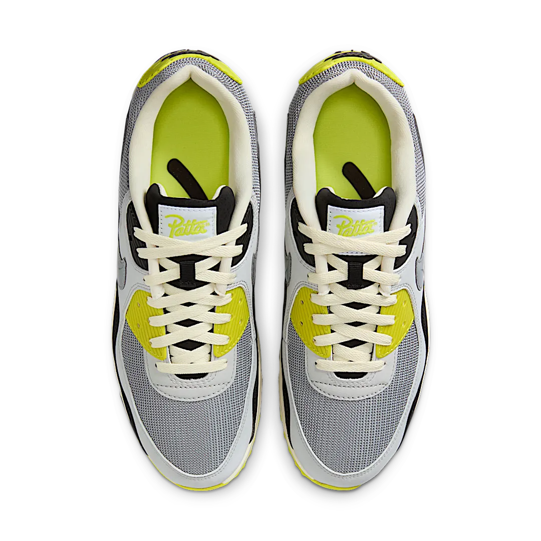 Nike Air Max 90 SP Patta Waves Cyber, Particle Grey/Neutral Grey/Cyber/Black/Coconut Milk/White (HF8814-001)