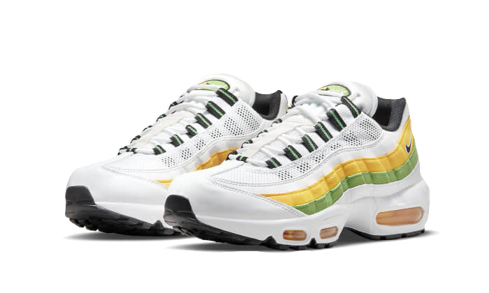 Nike Air Max 95 Essential White Green Apple Tour Yellow, White/Black-Green Apple-Tour Yellow (DQ3429-100)