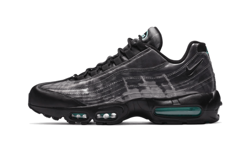 Nike Air Max 95 Footprint Black, Black/Black-Aurora Green-Smoke Grey (DA7735-001)