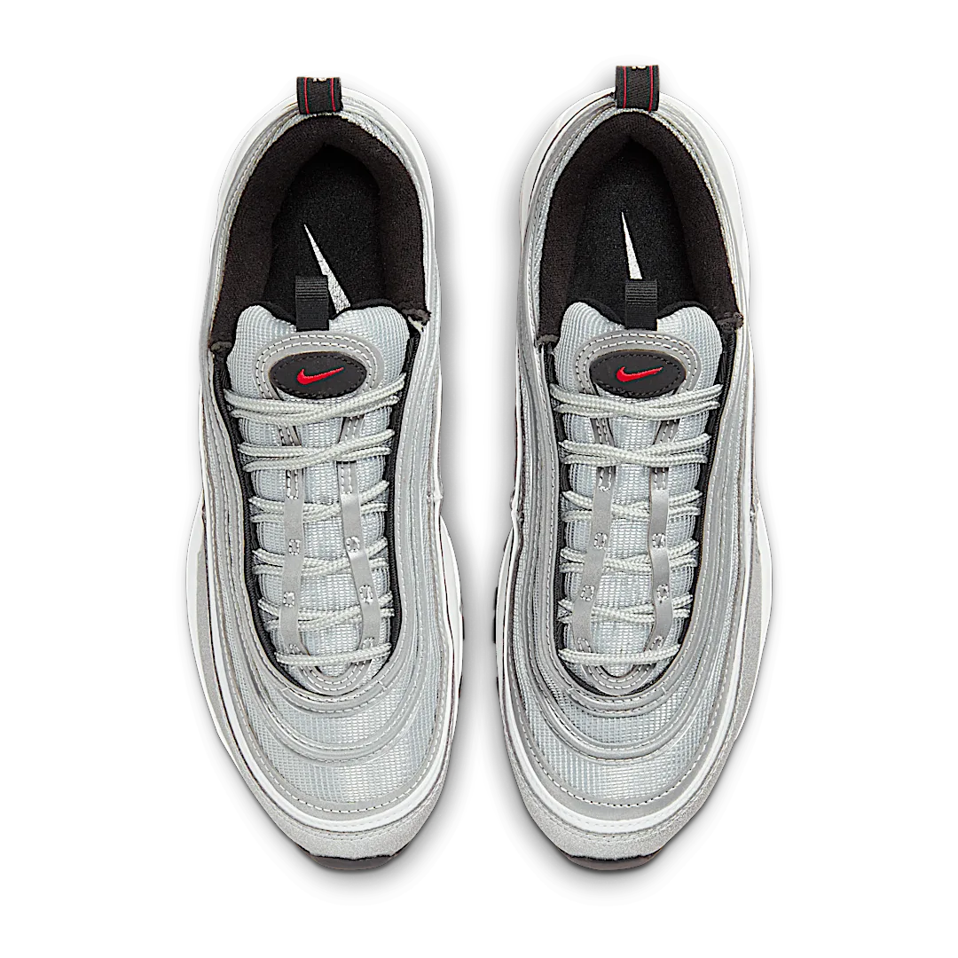 Nike Air Max 97 OG Silver Bullet (2022), Metallic Silver/University Red-Black-White (DQ9131-002 / CZ0910-001)