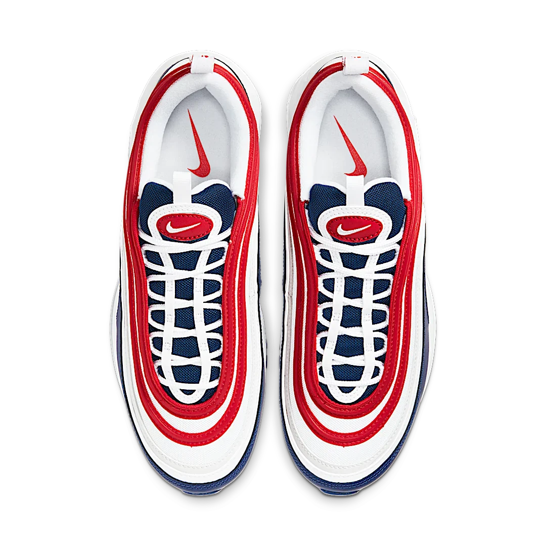 Nike Air Max 97 USA (2020), White/Obsidian-University Red (CW5584-100)