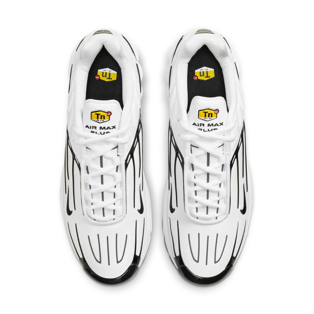 Nike Air Max Plus 3 Leather White Black, White/Black/White/Chile Red (CK6716-100)