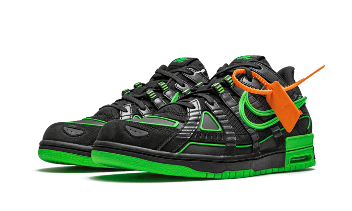 Nike Air Rubber Dunk Off-White Green Strike, Black/White-Green Strike (CU6015-001)