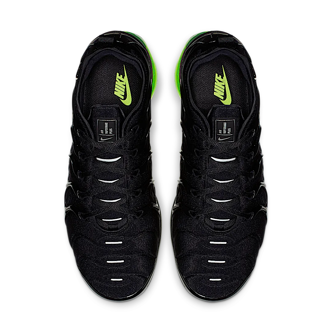 Nike Air VaporMax Plus Black Volt Sole, Black/Reflect Silver-Volt (924453-015)