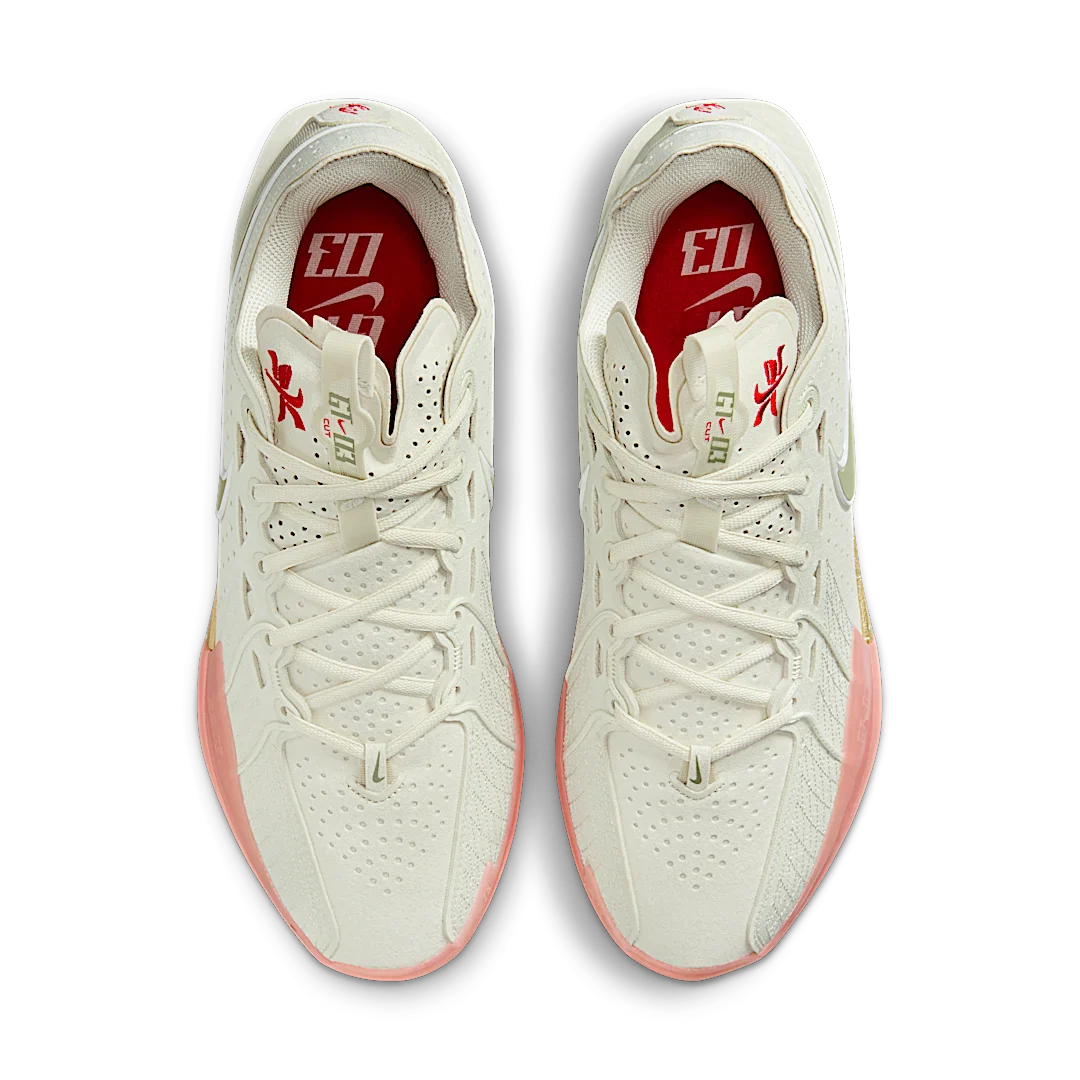 Nike Air Zoom GT Cut 3 Our Holiday, Sea Glass/Oil Green/Metallic Gold/University Red/Light Wild Mango/Sail (DV2913-005)