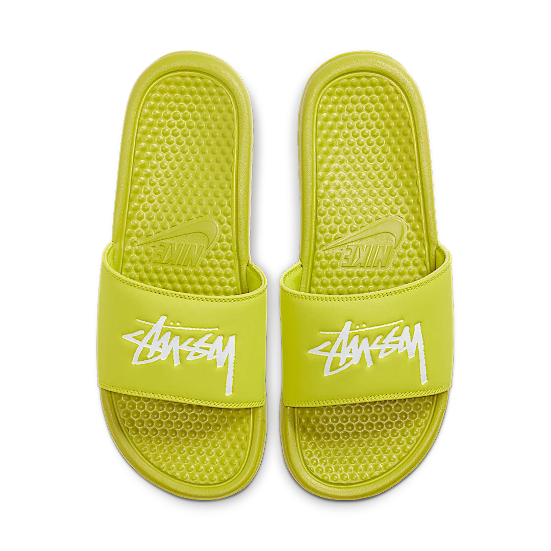 Nike Benassi Stussy Volt, Bright Cactus/White-Bright Cactus (CW2787-300)