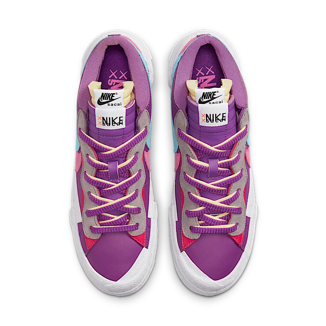 Nike Blazer Low sacai KAWS Purple Dusk, Purple Dusk/Aqua/Pink/White (DM7901-500)