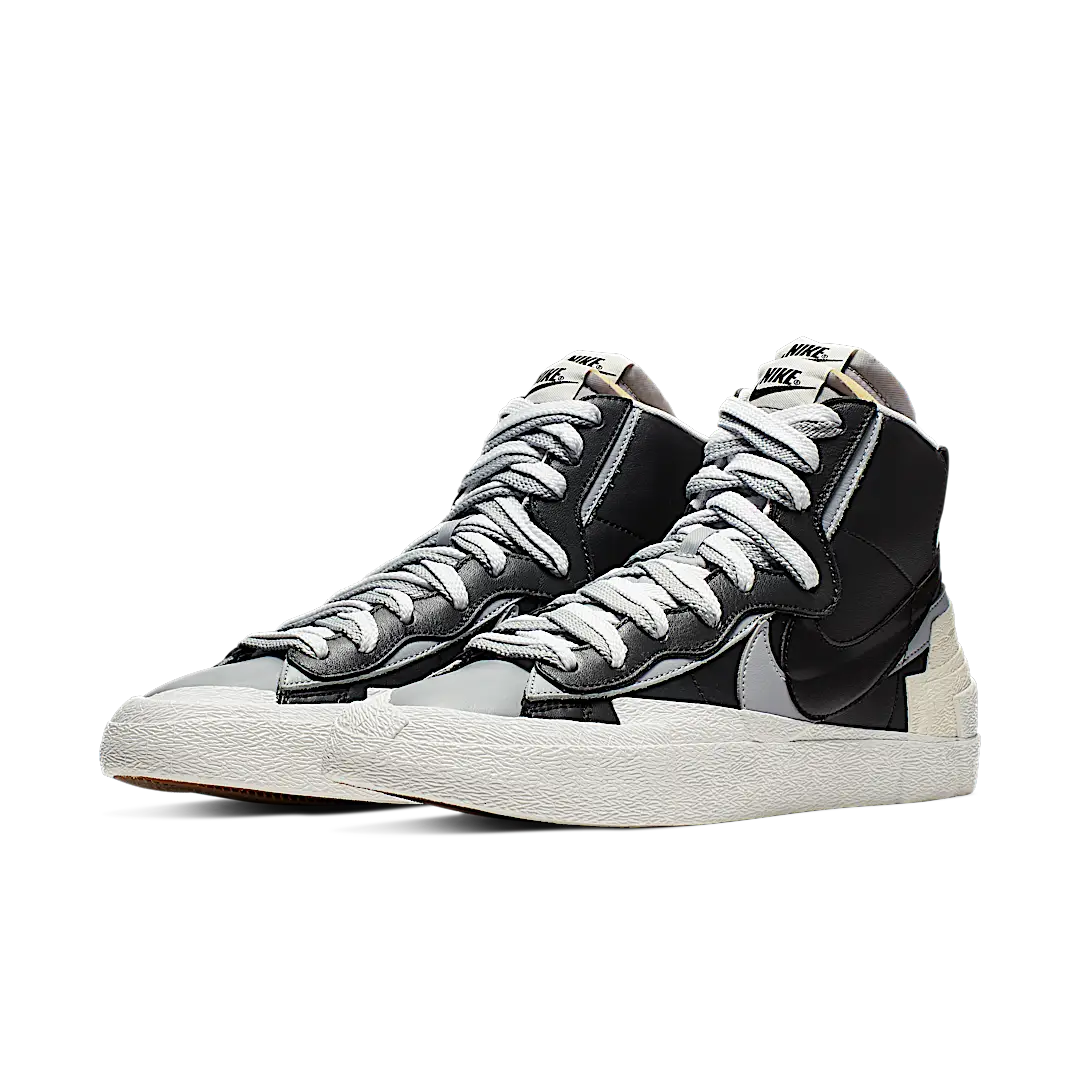 Nike Blazer Mid sacai Black Grey, Black/White-Wolf Grey-Black (BV0072-002)