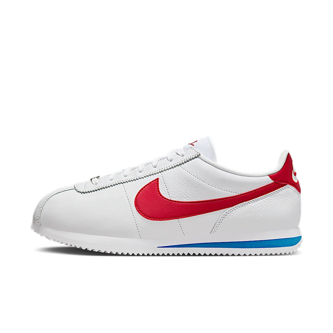 Nike Classic Cortez Forrest Gump (2024), White/Varsity Red/Varsity Blue/Metallic Silver (FZ1347-100)