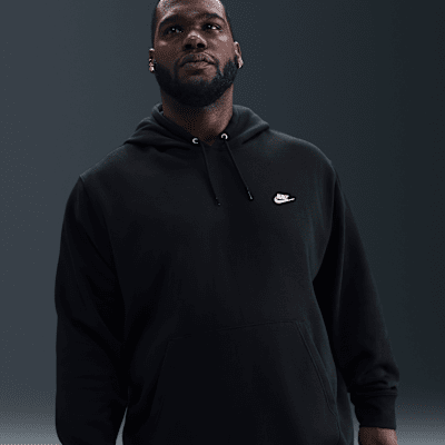 Nike Club Fleece Pullover Hoodie Black/White