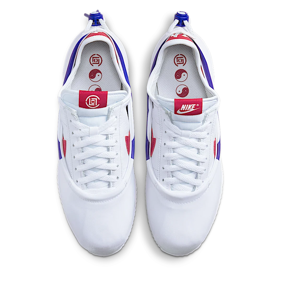 Nike Cortez SP CLOT CLOTEZ Forrest Gump, White/Game Royal/Red (DZ3239-100)