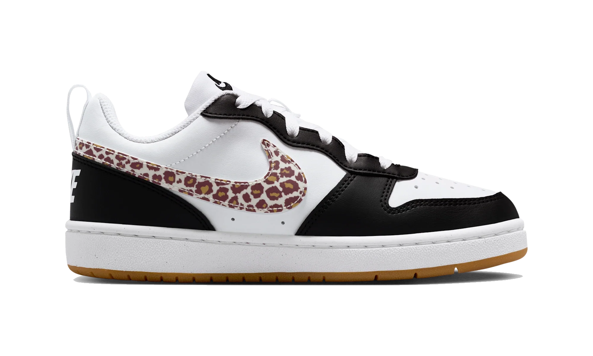 Nike Court Borough Low Black White Leopard Swoosh