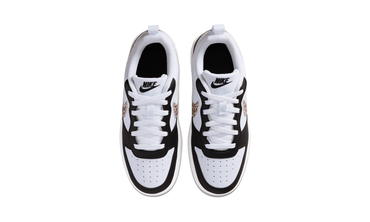 Nike Court Borough Low Black White Leopard Swoosh