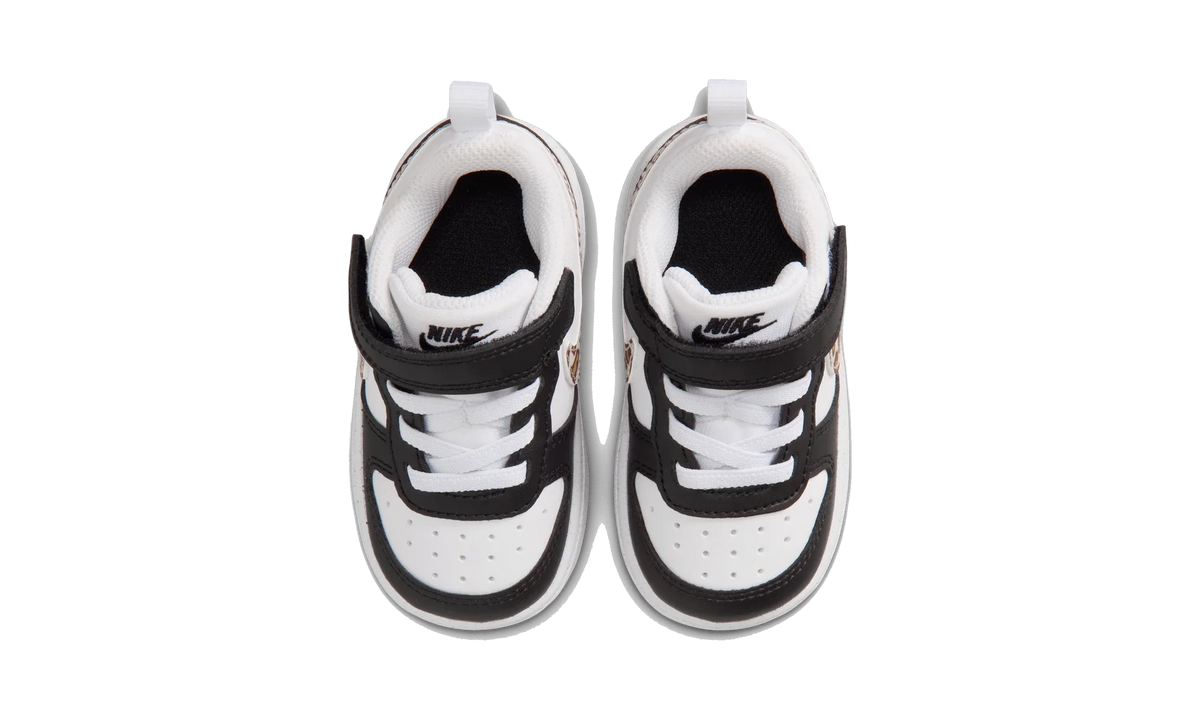 Nike Court Borough Low Black White Leopard Swoosh (TD)