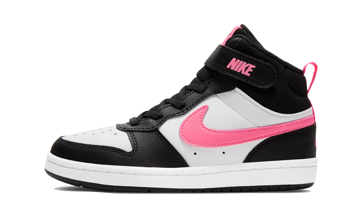 Nike Court Borough Mid 2 Black White Sunset Pulse (PS)