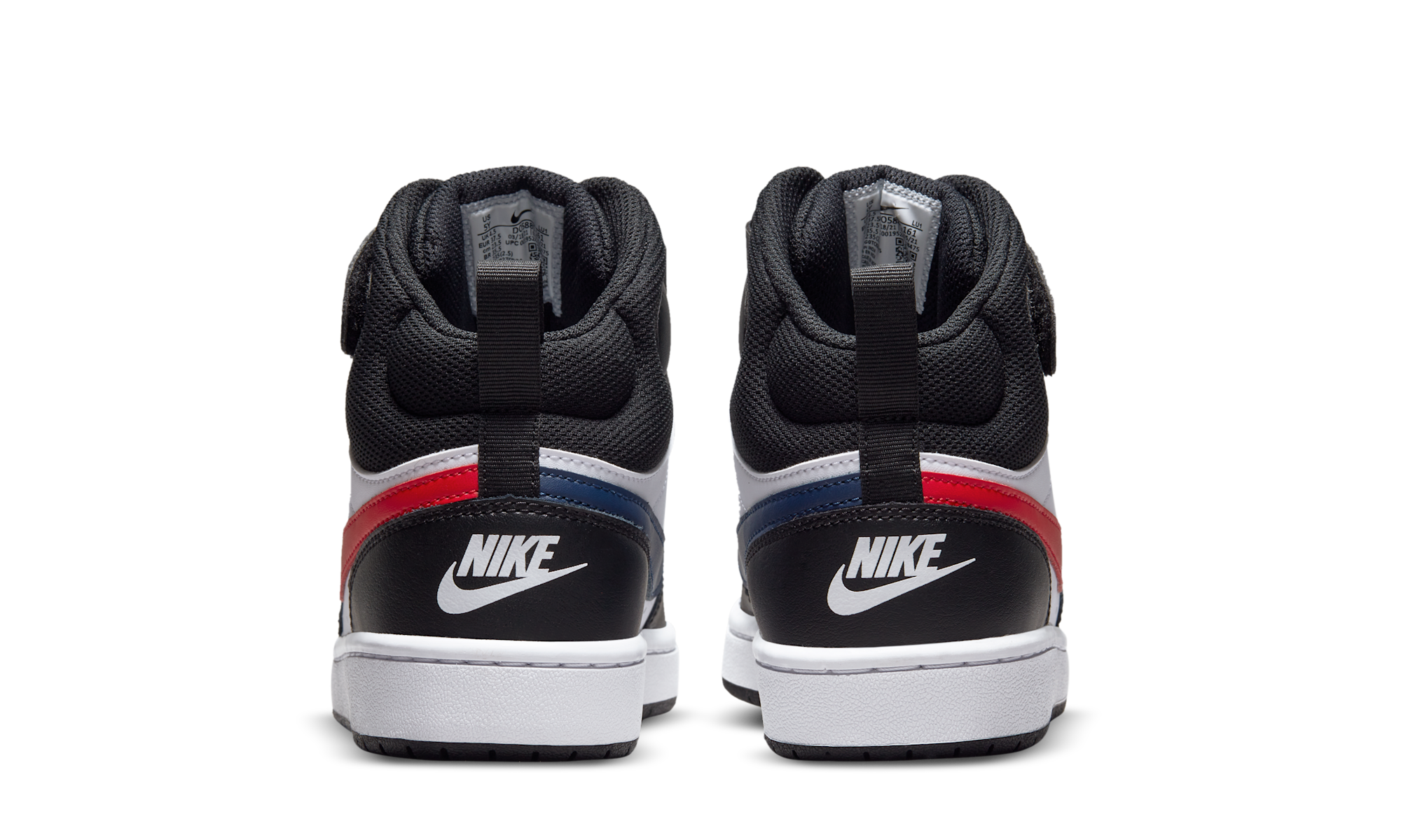 Nike Court Borough Mid 2 White Black University Red