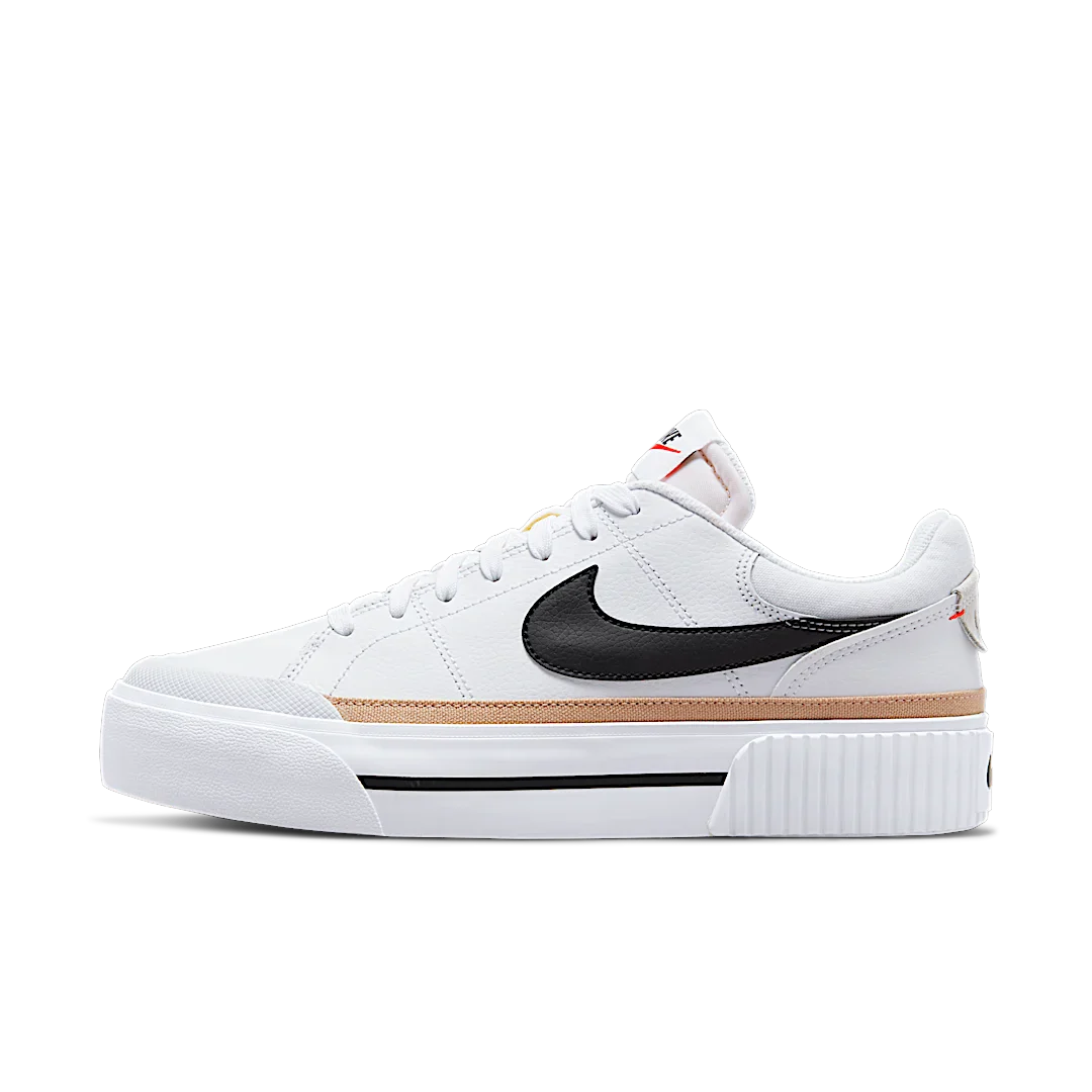 Nike Court Legacy Lift White Black, White/Black-Hemp-Team Orange (DM7590-100)