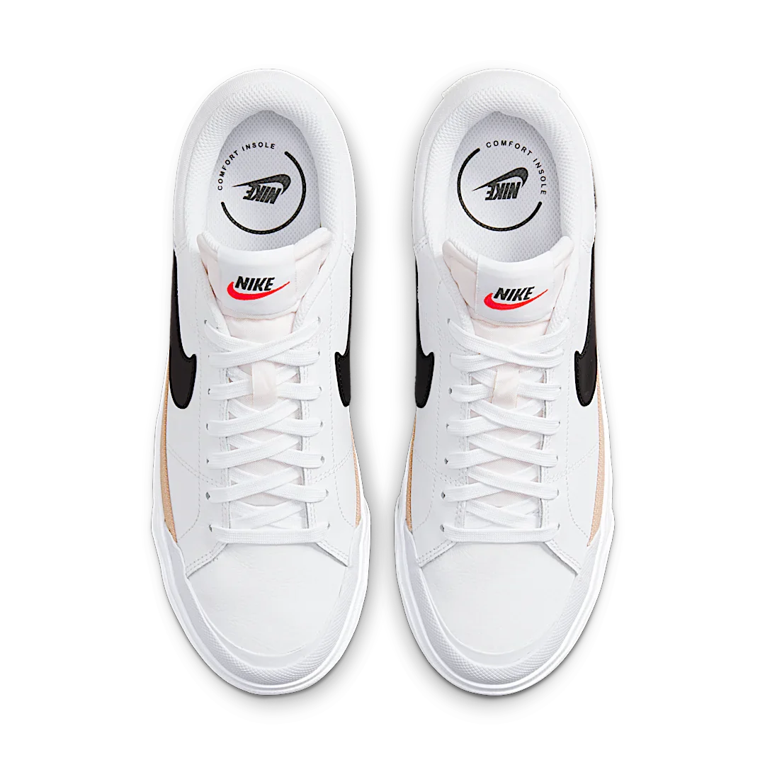 Nike Court Legacy Lift White Black, White/Black-Hemp-Team Orange (DM7590-100)