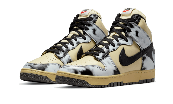 Nike Dunk High 1985 Black Acid Wash, Lemon Drop/Black-Saturn Gold (DD9404-700)