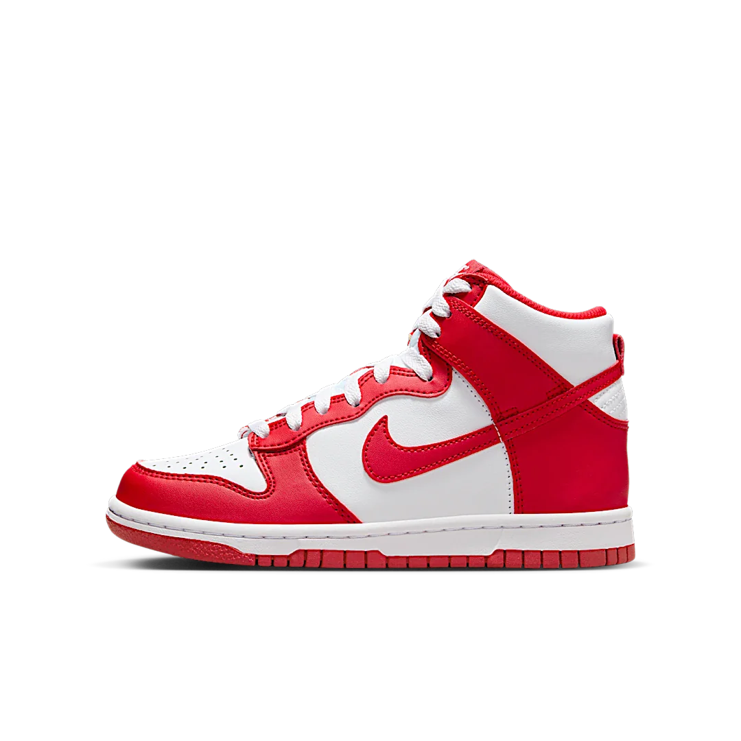 Nike Dunk High Championship White Red (Red Tongue Tag)