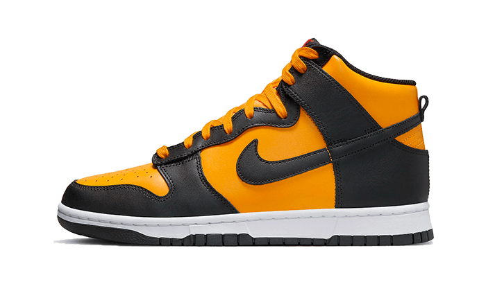 Nike Dunk High Retro Reverse Goldenrod, University Gold/White/Habanero Red/Black (DD1399-700)