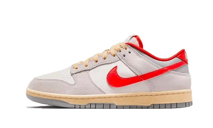 Nike Dunk Low Athletic Department Picante Red, Sail/Photodust/Light Smoke Gray/Picante Red (FJ5429-133)