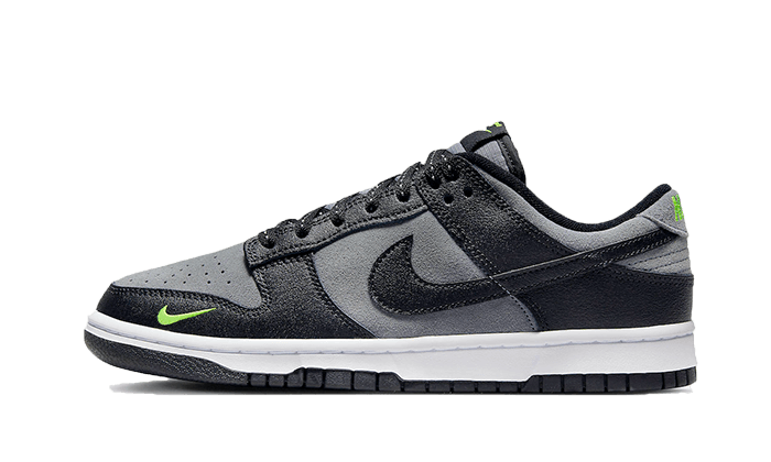 Nike Dunk Low Black Cool Grey Volt Mini Swoosh, Cool Grey/Volt/Reflect Silver/Black (FQ2205-001)