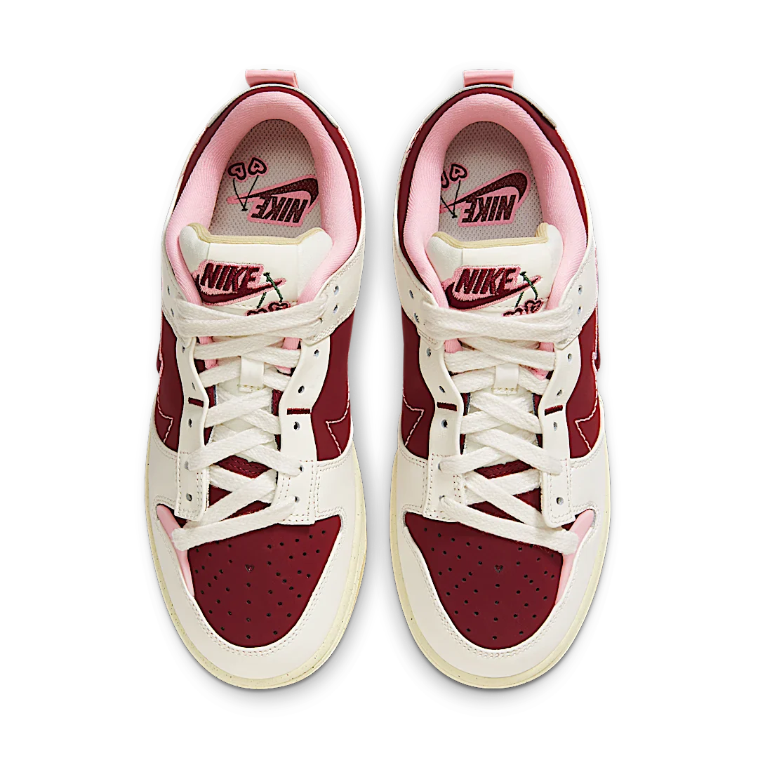 Nike Dunk Low Disrupt 2 Valentine's Day (2023), Team Red/Team Red/Cashmere (FD4617-667)