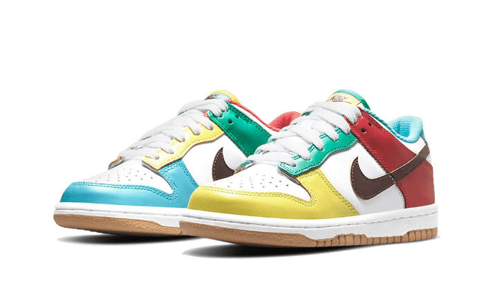 Nike Dunk Low Free 99 White, White/Light Chocolate-Roma Green (DH0952-100)