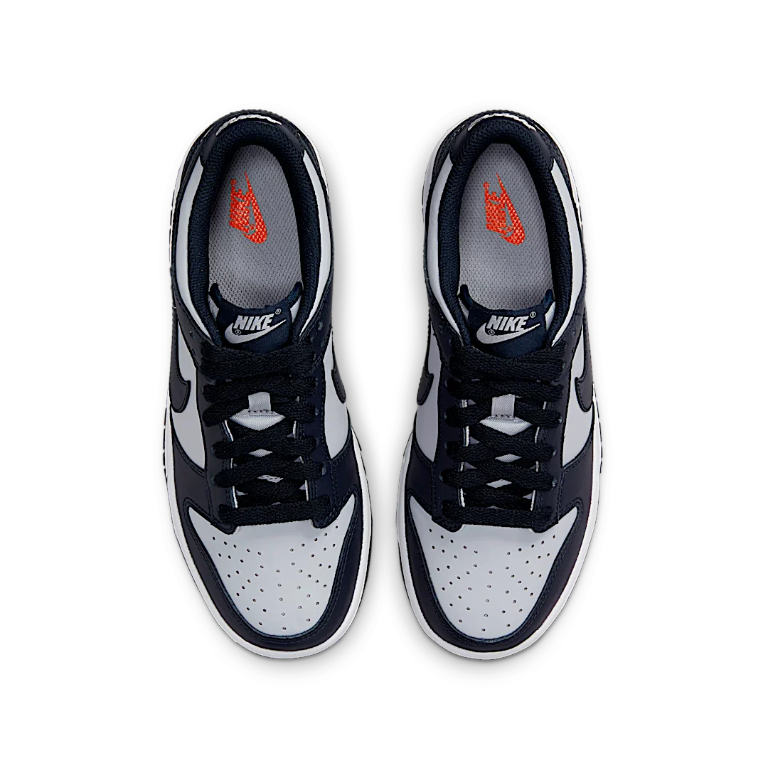 Nike Dunk Low Georgetown, Wolf Grey/Dark Obsidian-Total Orange (CW1590-004)