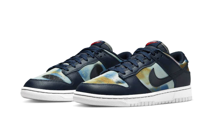 Nike Dunk Low Graffiti Navy, Obsidian/Obsidian-Summit White-Sport Grey-Red Orbit (DM0108-400)