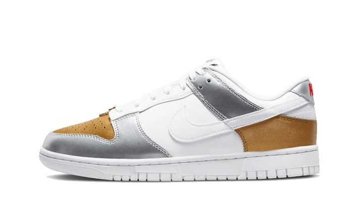 Nike Dunk Low Heirloom, Metallic Gold/White/Metallic Silver (DH4403-700)