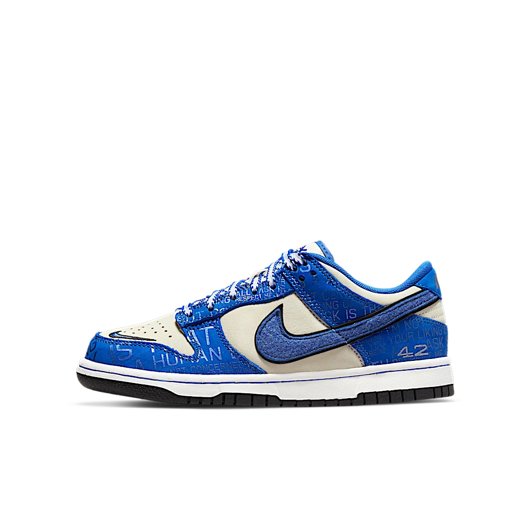 Nike Dunk Low Jackie Robinson, Racer Blue/Racer Blue Coconut (DV2203-400)