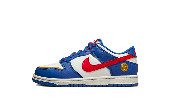 Nike Dunk Low Next Nature Superhero (PS), Varsity Royal/White/Varsity Red/Metallic Gold (FD0673-400)