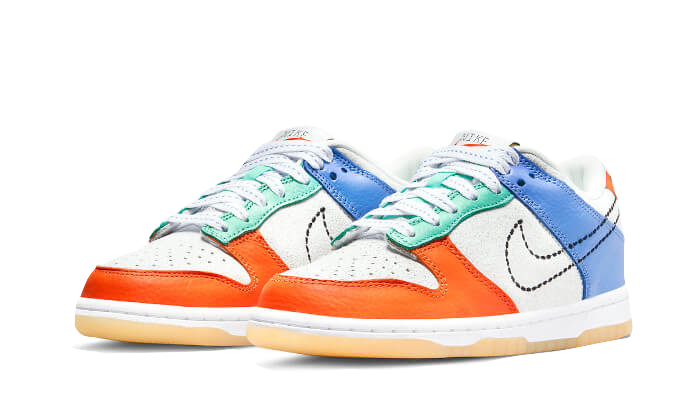 Nike Dunk Low Nike 101, White/Black/Safety Orange/Green Glow (DX3363-100)