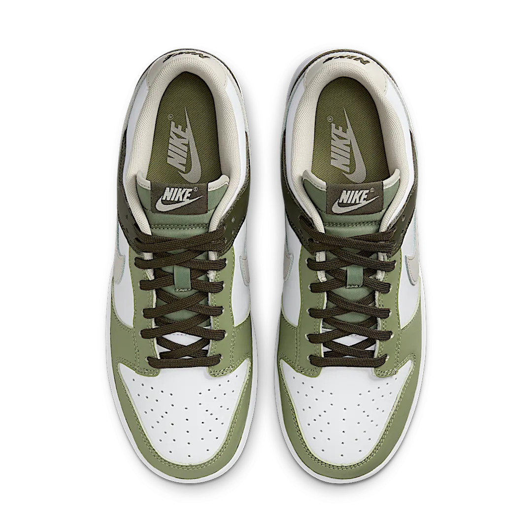 Nike Dunk Low Oil Green Cargo Khaki, White/Light Bone-Oil Green-Cargo Khaki (FN6882-100)