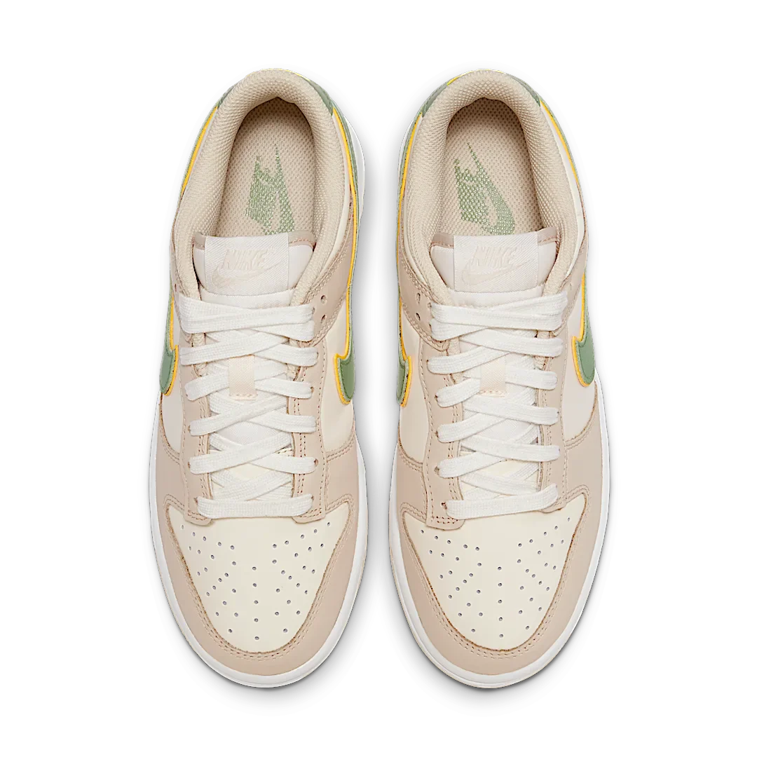 Nike Dunk Low Pale Ivory Oil Green, Pale Ivory/Oil Green-White-Laser Orange-Sanddrift (FQ6869-131)