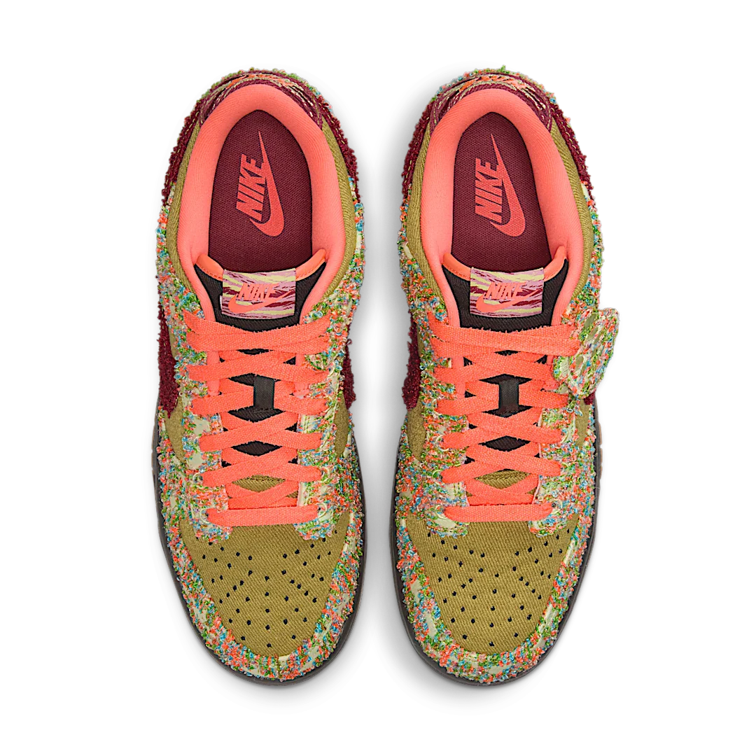 Nike Dunk Low Panda-Monium Green Curry Multi-Color, Green Curry/Luminous Green/Bright Mango/Burnt Red (IB2263-300)