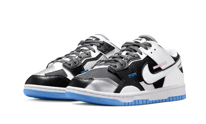 Nike Dunk Low Scrap Black Neutral Grey University Blue White, Black/Neutral Grey/University Blue/White (DN5381-001)